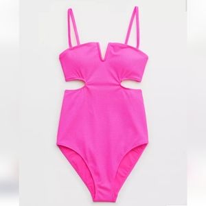 Aerie Pink Women's One Piece Swimsuit